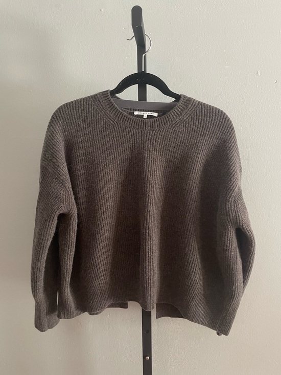 Helmut Lang Sweaters - Helmut Lang Dark Brown Wool Cashmere Open Tulip Back Sweater Size XS